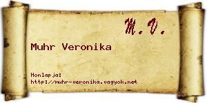Muhr Veronika névjegykártya